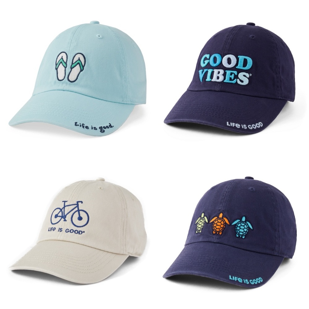 LIFE IS GOOD Unisex Baseball Caps- Variety Designs NWT